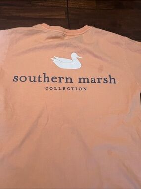 Southern Marsh Peach Short-Sleeve Tee with White Duck Logo